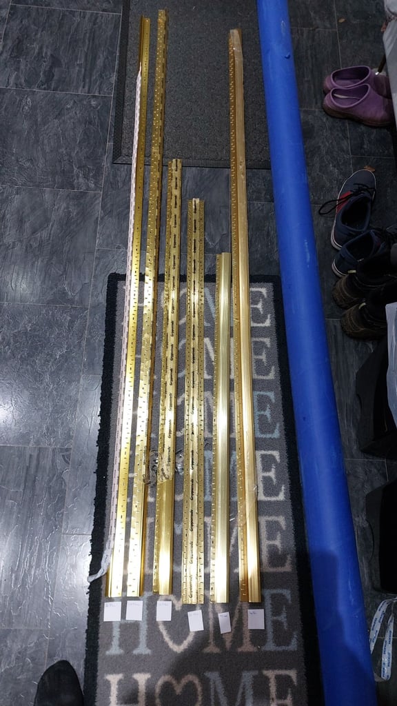 6 Various Brass Colour Door Threshold Bars 