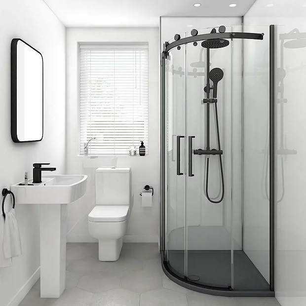 FREE New Victorian Plumbing Orion Gloss White Shower Wall Panel - 2400 x 1000mm