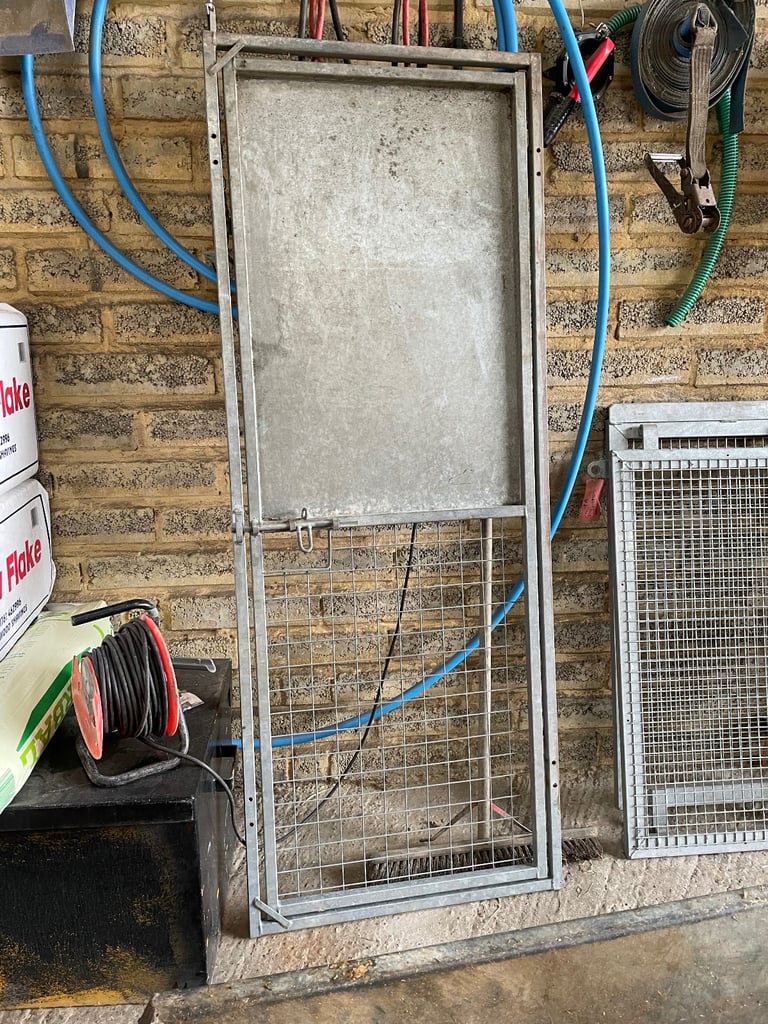 image for Galvanised dog kennel door 
