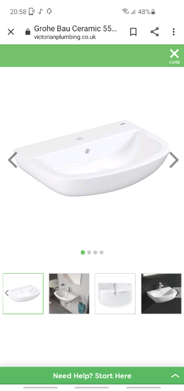 Grohe ceramic basin 550mm (bathroom sink)