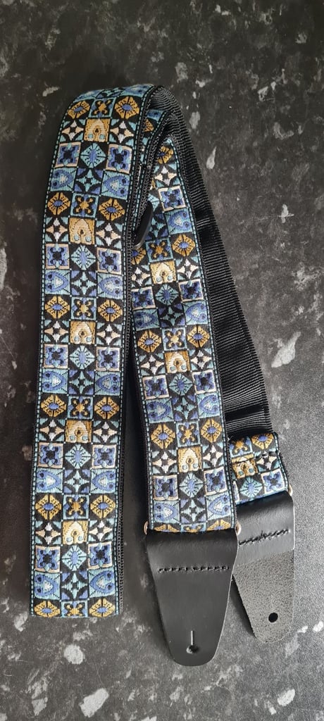 Fender Festival Guitar Strap 2" Jacquard Blue New