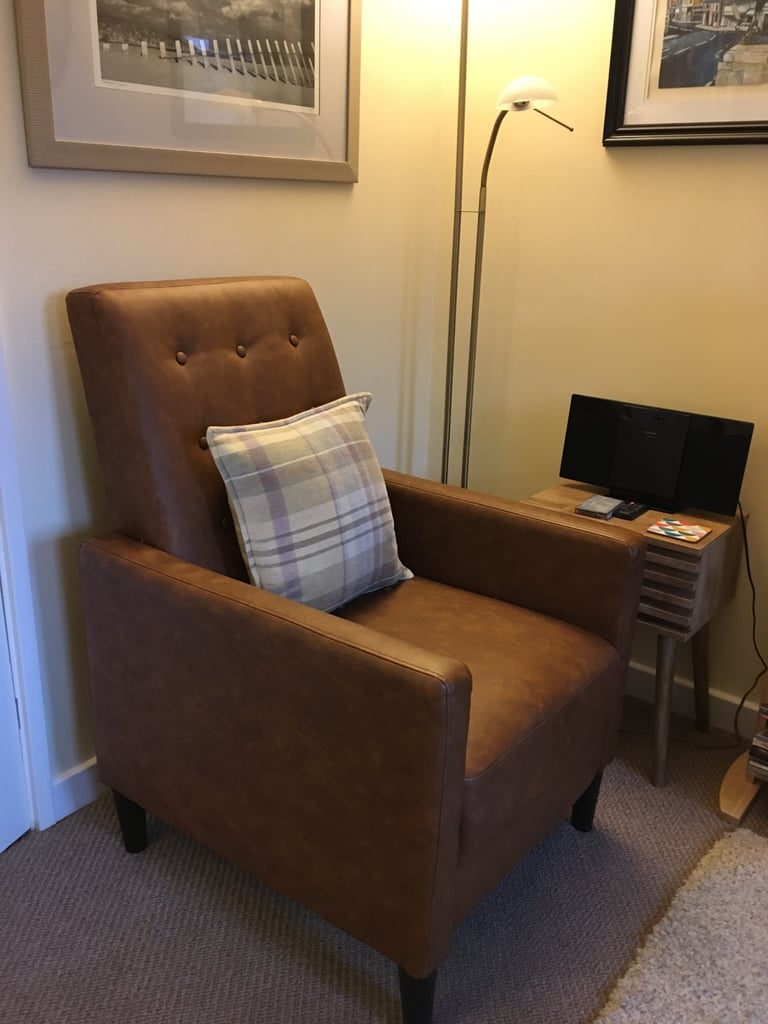 image for Faux leather recliner chair