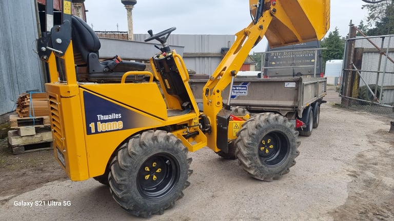 Thwaites 1t dumper+Ifor Williams tipper trailer
