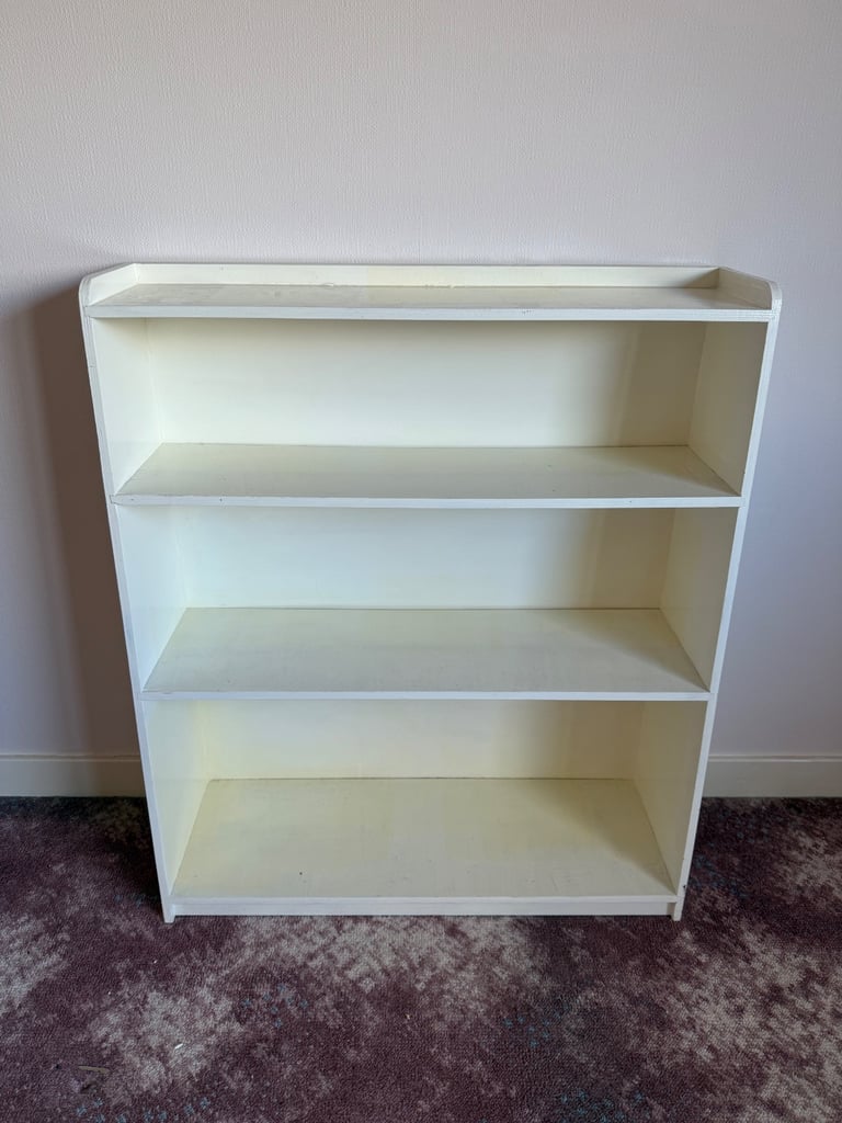 image for White Wooden Bookcase as pictured