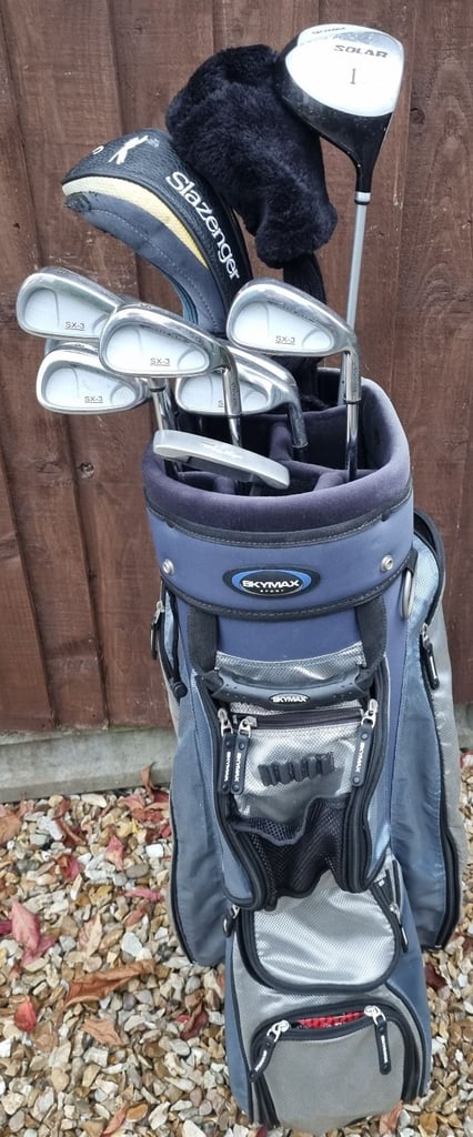 SKYMAX 3-SW, woods 1-3-5, Vantage soft-face putter, SKYMAX trolley bag & EXTRA's