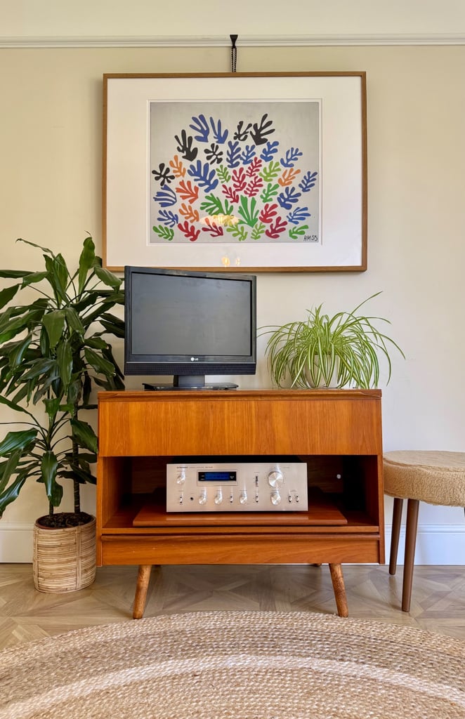 Mid century modern style vintage retro tv media hifi sideboard unit 