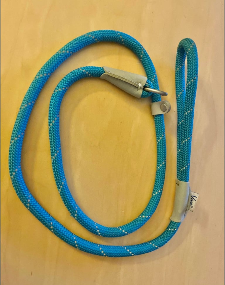 image for BRAND NEW ANCOL DOG LEAD - VIVA REFLECTIVE ROPE + LEATHER FIXTURES