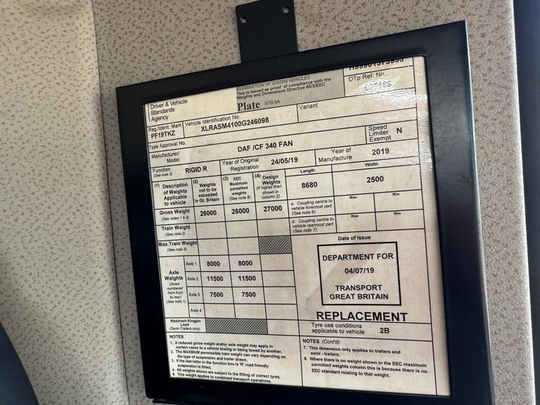 2019 DAF CF 340 20,000 LITRE FUEL TANKER 