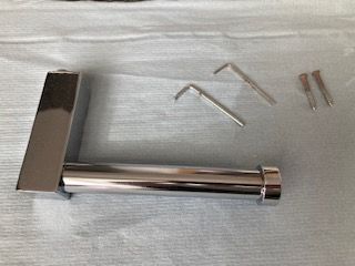Chrome toilet roll holder