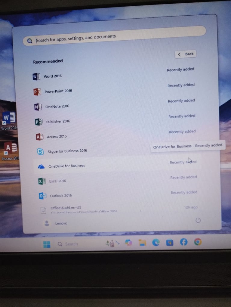 Lenovo Laptop. Windows 11, FULL MS OFFICE, 8GB RAM, 128GB SSD,DVD, Delivery.  Big screen