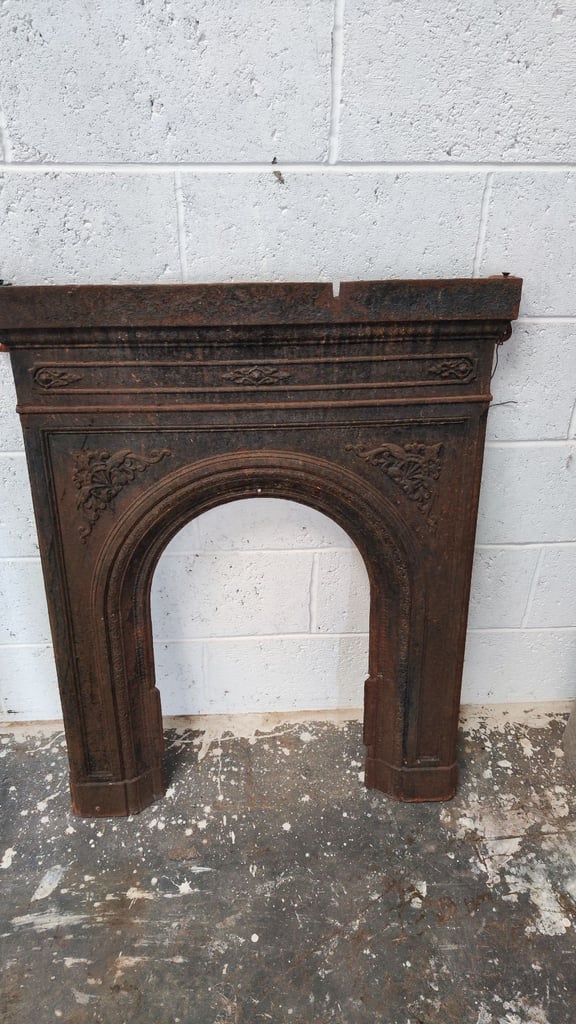 Cast iron fireplace surround