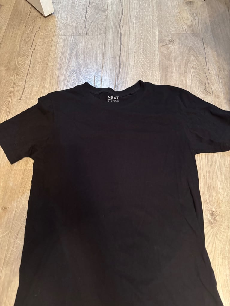 Next, black, slim fit, small, t-shirts, mens 