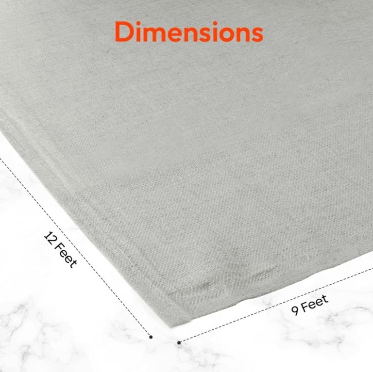 Brand New Sealed Heavy Duty Canvas w Vinyl Dust Sheets 9x12 ft