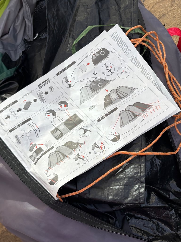 Used Once Coleman Mosedale 5 Tent Blackout Bedrooms Family Tent Camping Large 