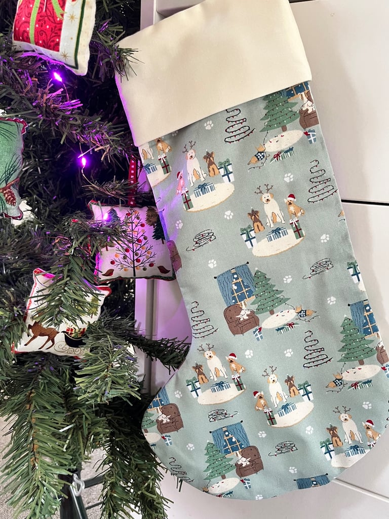 Christmas stockings with cat and dog designs