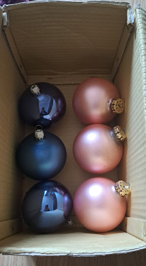 Vintage Christmas Glass Baubles. 
