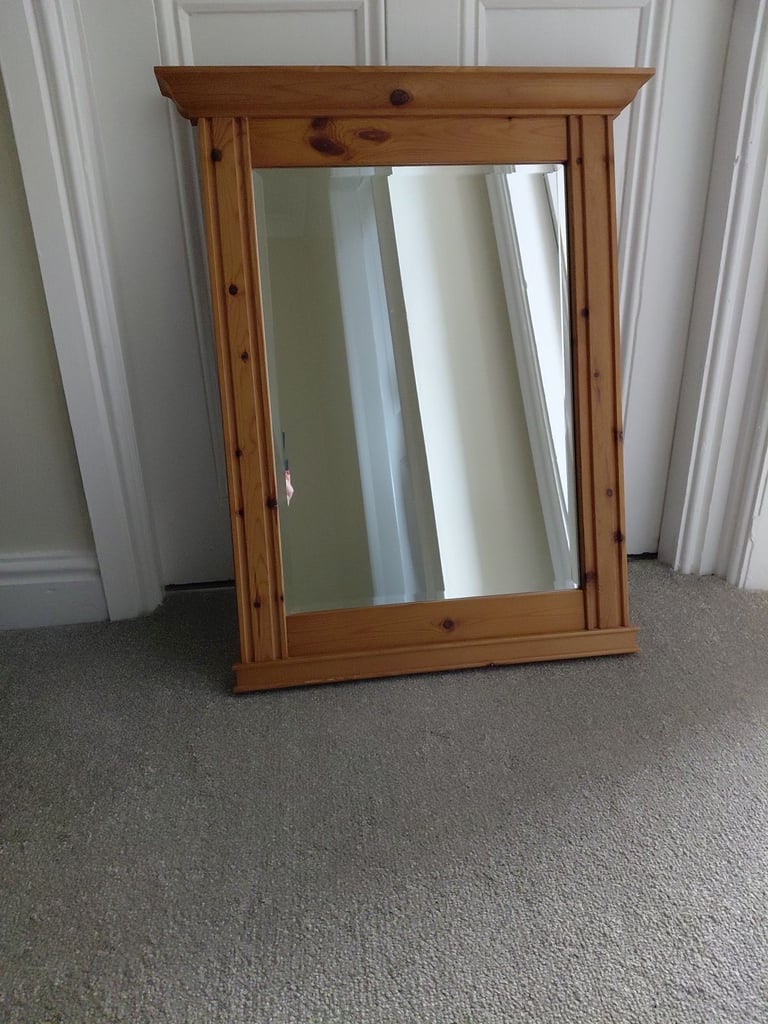 Pine framed mirror