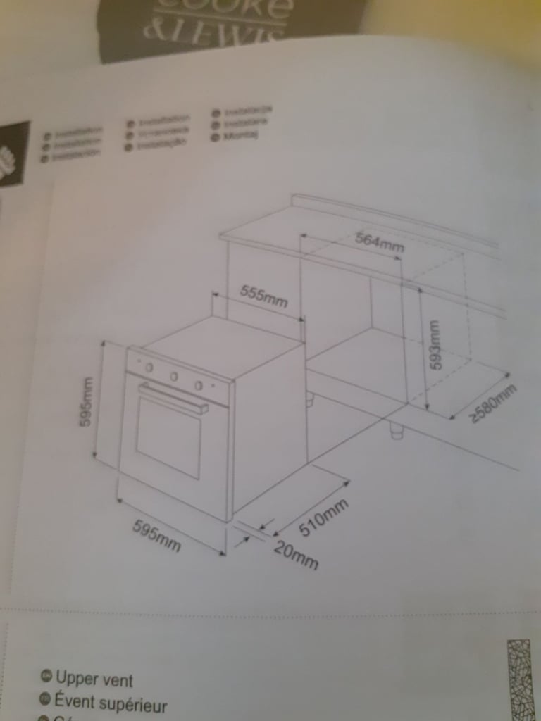 Free single fan electric oven