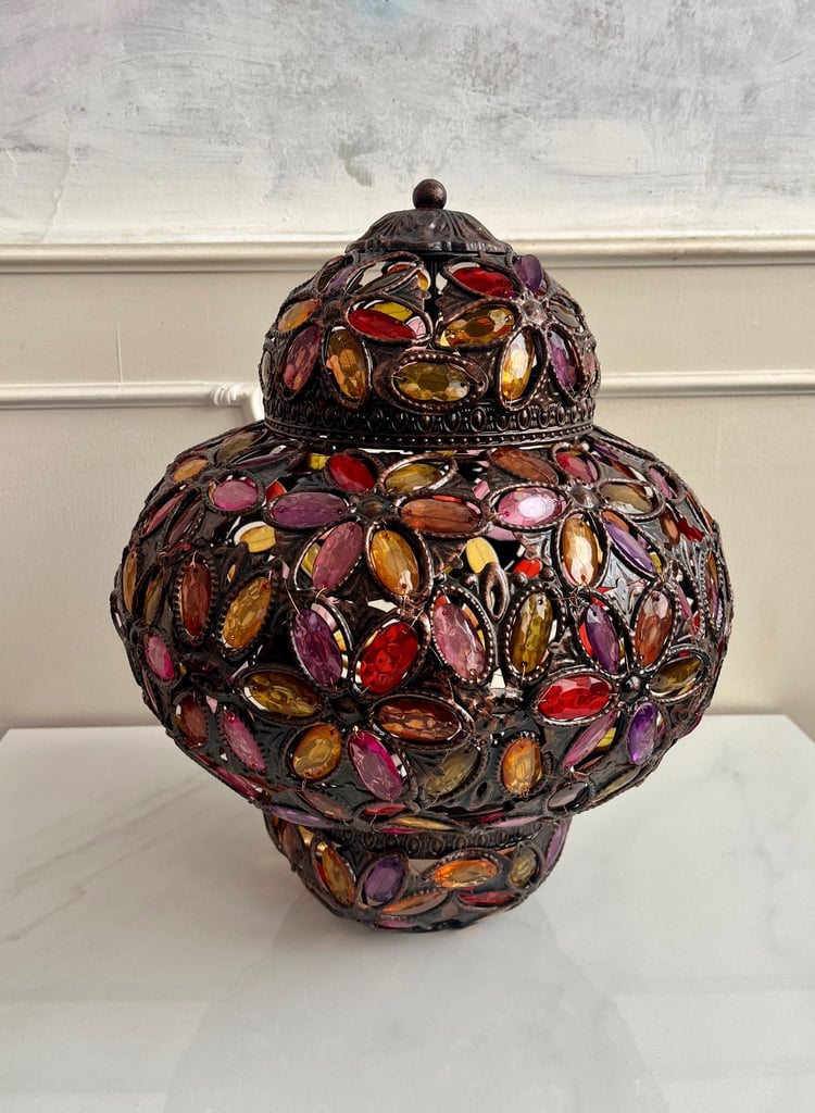 Large Multicoloured Moroccan Bell Shaped Hanging Pendant Lampshade