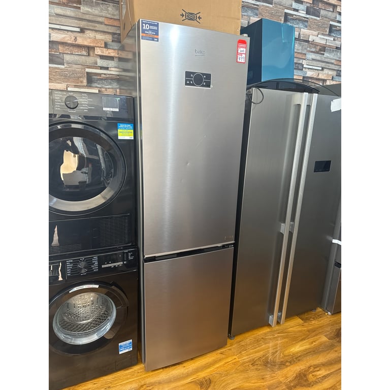 image for 😍NEW😍RRP £749!! Beko Extra Tall 60cm Brushed Steel Fridge Freezer 