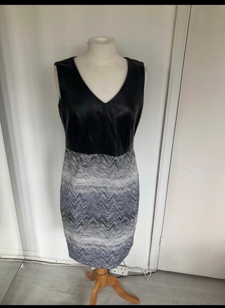 image for M&S Part Leather Formal Dress Size 10.