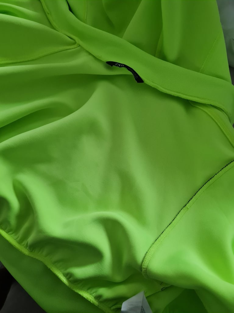 S/M Zara Neon limited edition zip-up hoodie zipped 