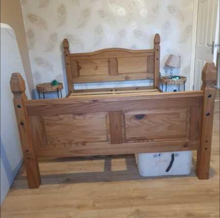 Wooden double bed for sale