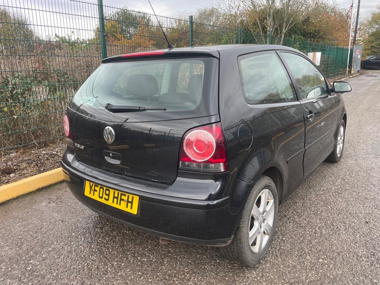 VW POLO 1.2 MATCH 09 REG BLACK 3 DOOR MOT SEPTEMBER 28TH 2026 FULL SERVICE HISTORY 48+MPG 