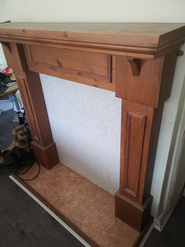 Wooden fireplace surround
