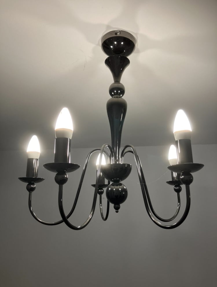 image for Brushed Nickel 5 Arm Chandelier