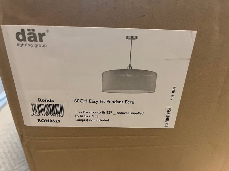 Rivaw 1 Light E27 Chrome Semi Flush Ceiling light, Taupe Faux Silk 60cm Drum Shade With diffuser