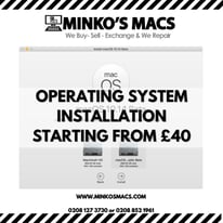 MAC OSX System Installation for Apple Mac iMac MacBook Pro Mac Mini Laptop Computer Mojave Catalina