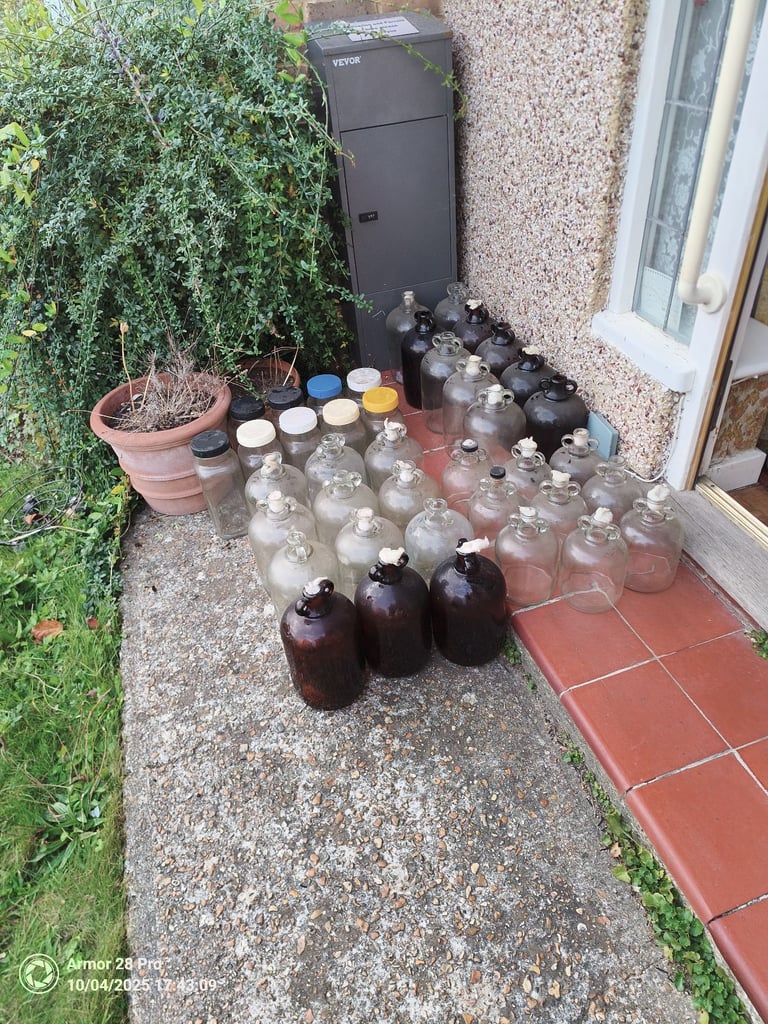 image for Home‑brew Glassware Job Lot – Demijohns, Jars, Bottles + Bonus Bins – Seaford
