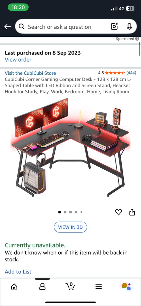 image for Corner computer desk brand new