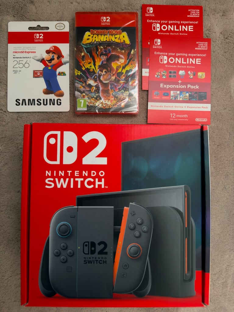 image for BRAND NEW Nintendo Switch 2 Bundle with Game, Card and membership 