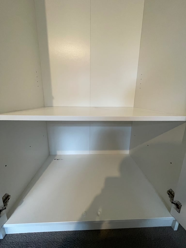 White 2 door wardrobe