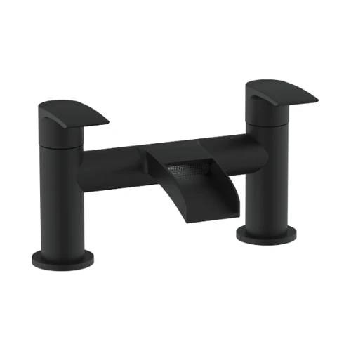 image for &quot;Symphony Round Waterfall Bath Filler Mixer Tap - Matt Black RRP £220 Our Price £60
