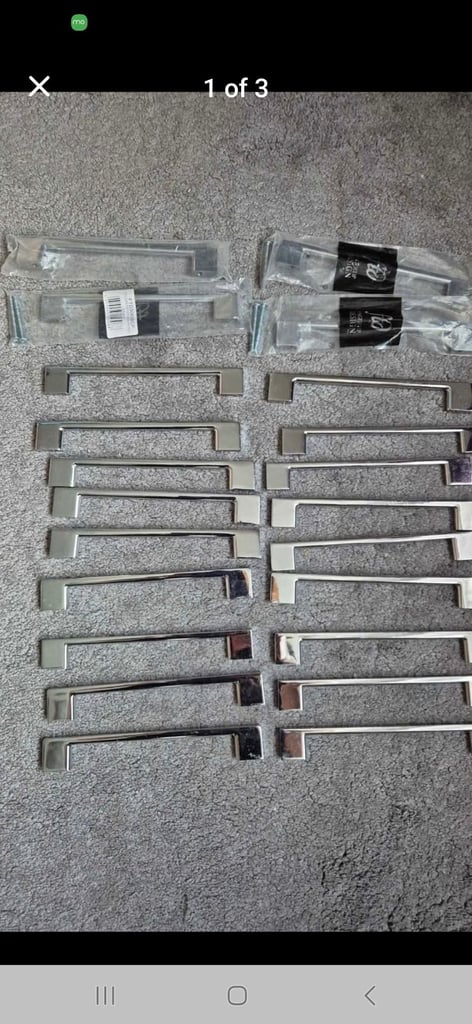 image for 22 chrome kitchen door handles new and used