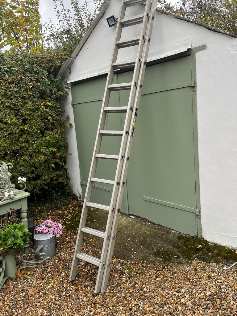 Youngman trade 350 Double telescopic aluminium heavy duty ladder 7m 