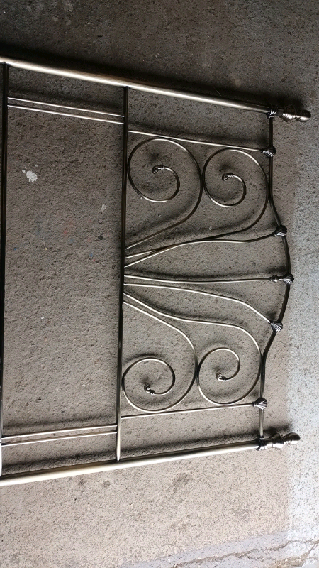 Double metal headboard