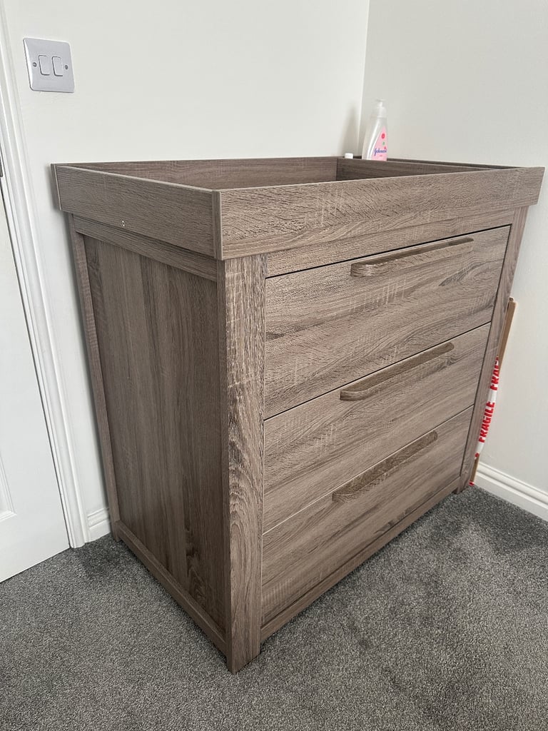 Mamas & Papas Franklin 3 Piece Cotbed Range with Dresser Changer & Double Wardrobe - Oak