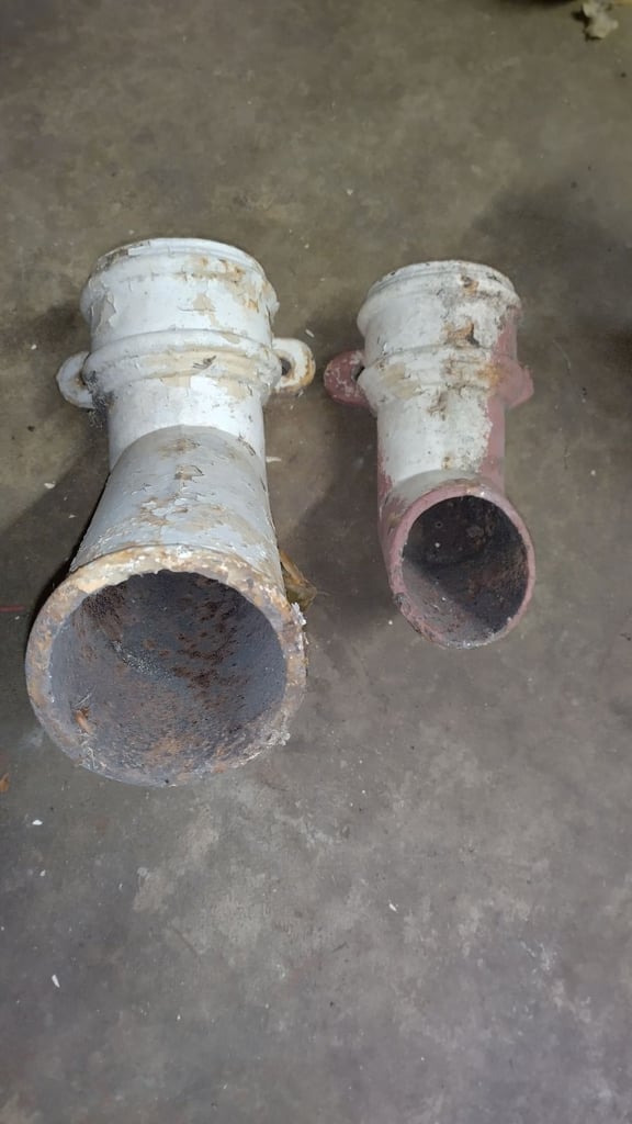 cast iron drainpipe shoe exit straight . restoration intahe house restore