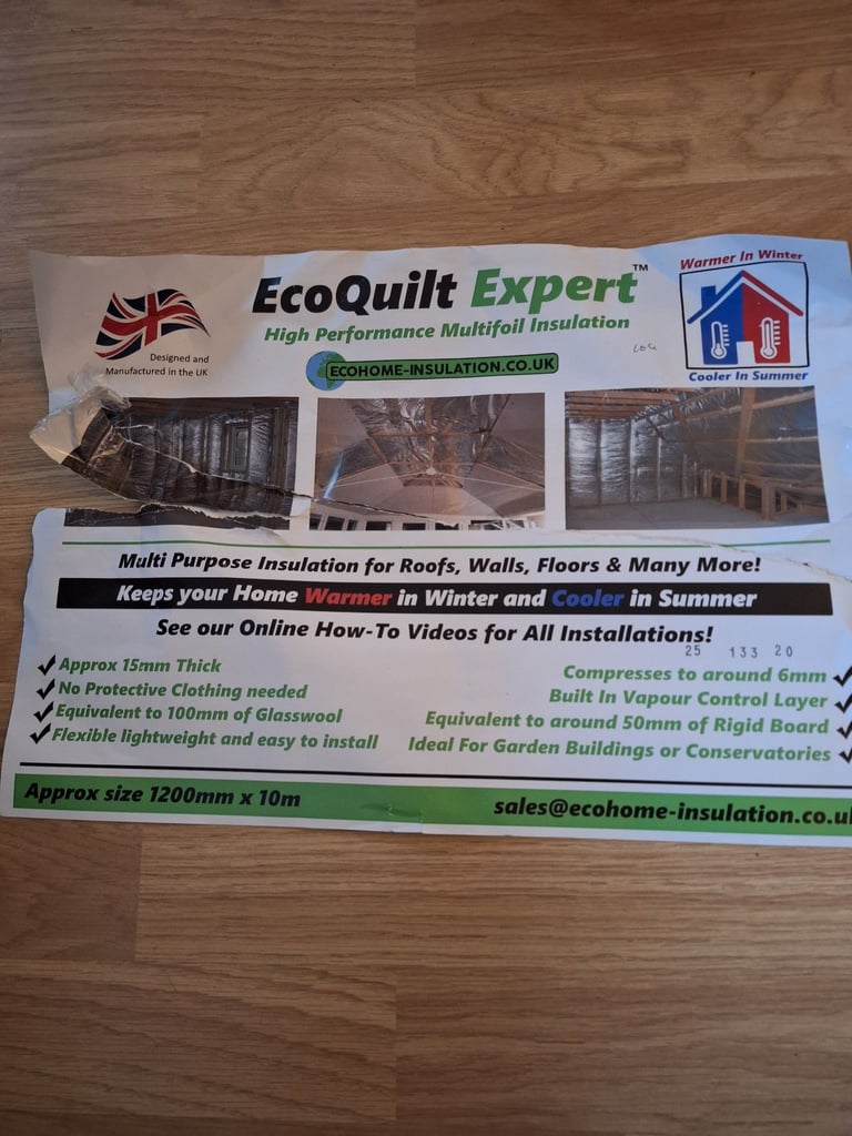 image for EcoQuilt Expert insulation. 1200mm x 10m