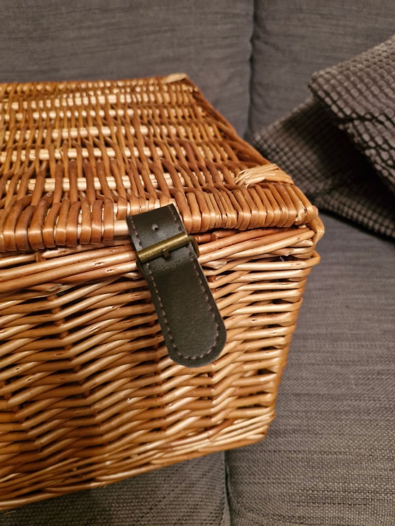 Wicker hamper or picnic basket