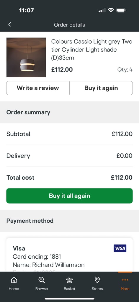 Colours Cassio light grey two tier cylinder light shades 