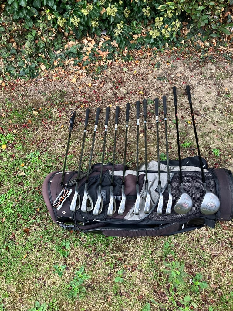 Men’s Golf Clubs Ideal Starter set Progen Woods Vantage Irons Fazer Putter Wilson Cart Bag 