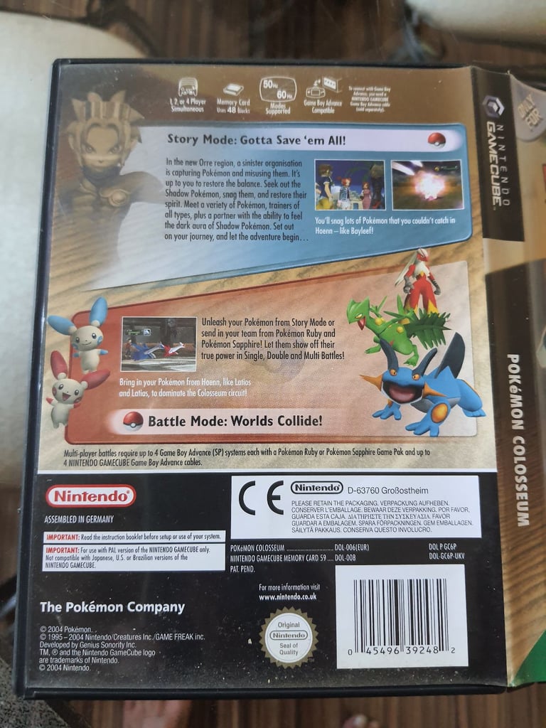 Pokemon Colosseum 🖤 Nintendo Gamecube 🖤 Boxed with Manual