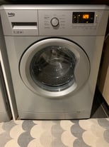 Silver washing machine 