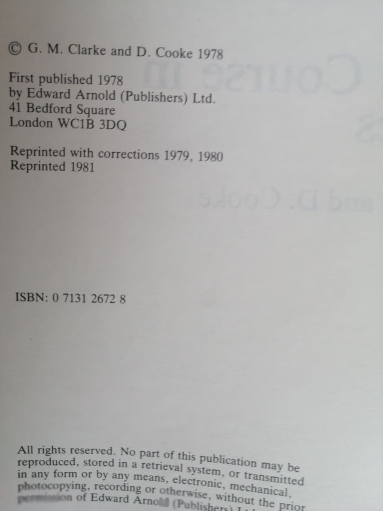 A Basic Course in Statistics (Clarke & Cooke)