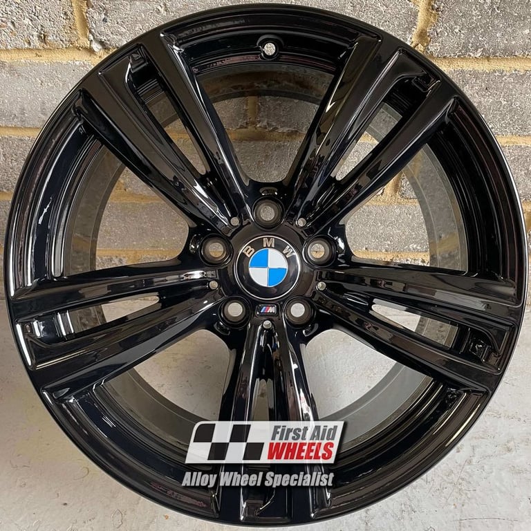 R345BG Swap BMW 3 / 4 SERIES 4x 19'' GENUINE STYLE 442M GLOSS BLACK ALLOY WHEELS